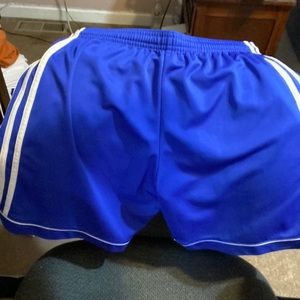 Blue adidas climalite shorts